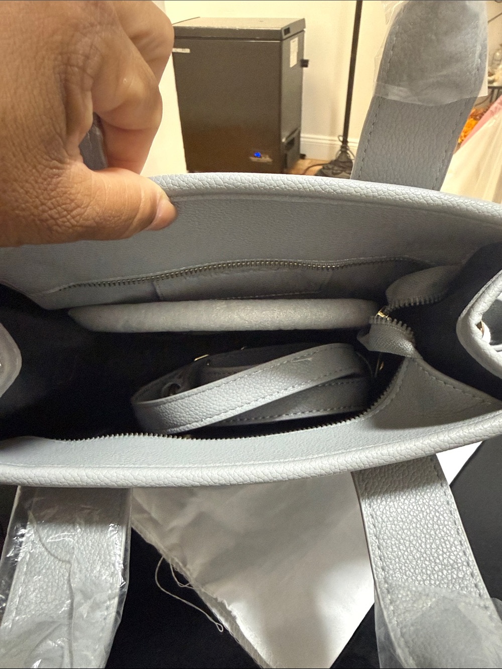 Marc Jacobs Gray The Tote Bag Canvas-Style Top Handle Tote - Picture 3 of 6
